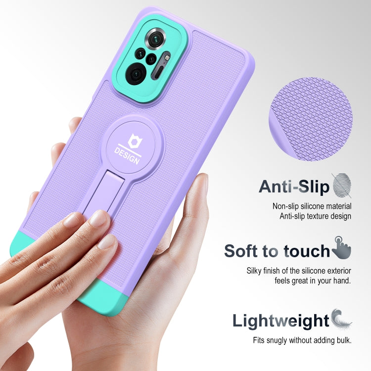 For Xiaomi Redmi Note 10 Pro 4G Small Tail Holder TPU+PC Phone Case