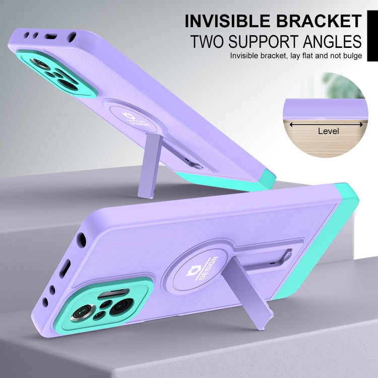 For Xiaomi Redmi Note 10 Pro 4G Small Tail Holder TPU+PC Phone Case