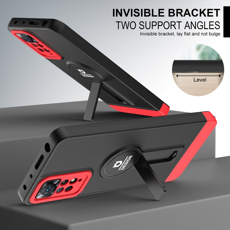 For Xiaomi Redmi Note 11 4G 2022 / Note 11S Small Tail Holder TPU+PC Phone Case