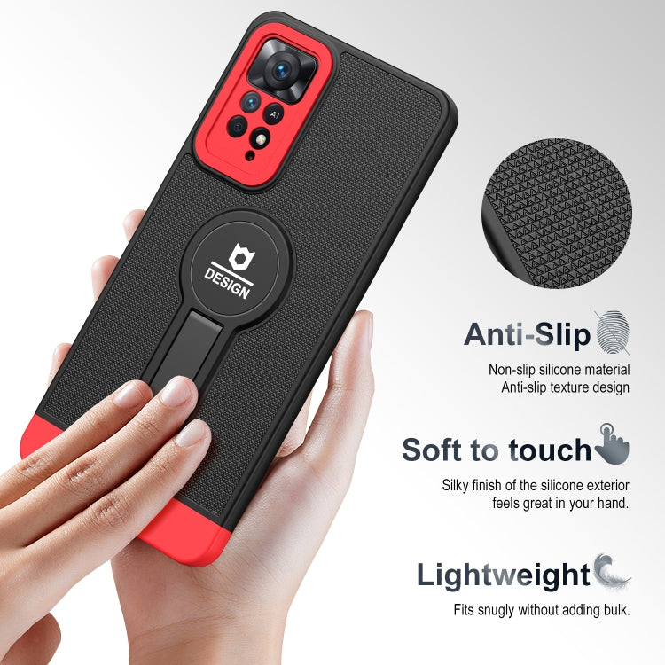 For Xiaomi Redmi Note 11 Pro 2022 4G / 5G Small Tail Holder TPU+PC Phone Case