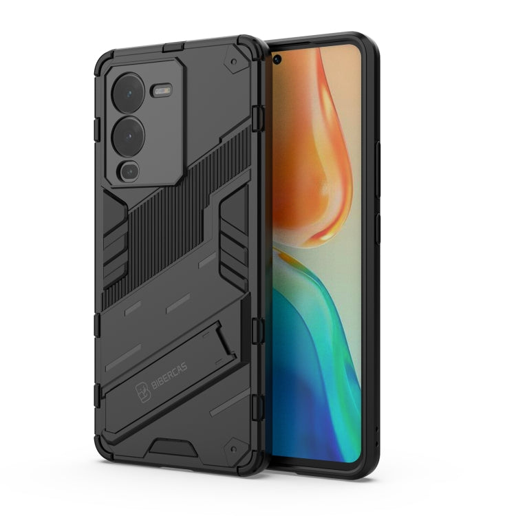 For vivo S15 Punk Armor PC + TPU Phone Case with Holder