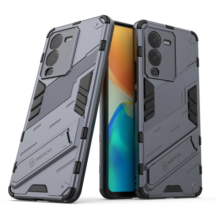For vivo S15 Punk Armor PC + TPU Phone Case with Holder