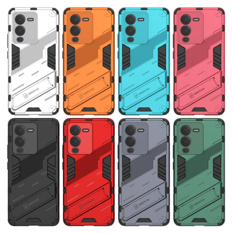 For vivo S15 Punk Armor PC + TPU Phone Case with Holder