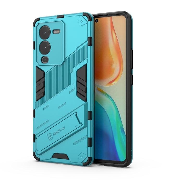 For vivo S15 Punk Armor PC + TPU Phone Case with Holder