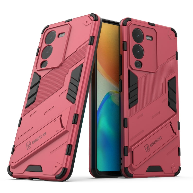 For vivo S15 Punk Armor PC + TPU Phone Case with Holder
