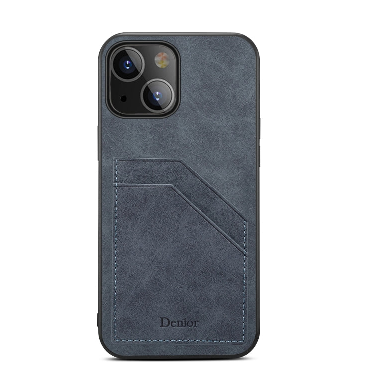 For iPhone 13 Card Slots Full Coverage PU+TPU Phone Case