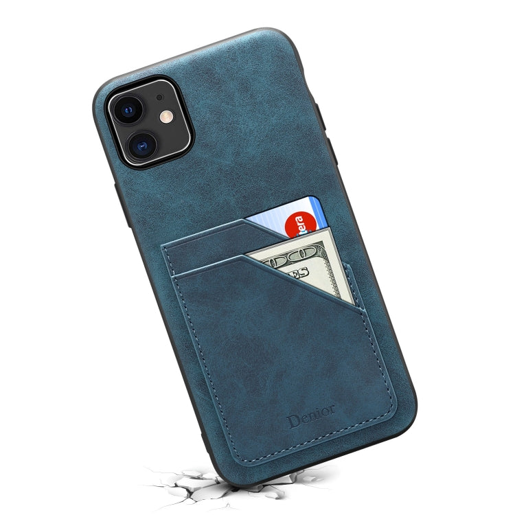 For iPhone 12 mini Card Slots Full Coverage PU+TPU Phone Case