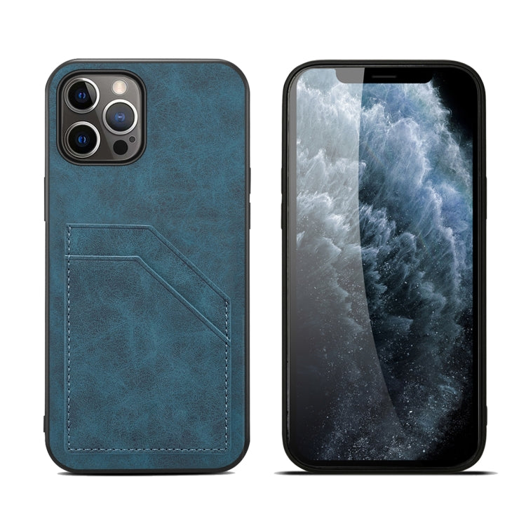 For iPhone 12 / 12 Pro Card Slots Full Coverage PU+TPU Phone Case