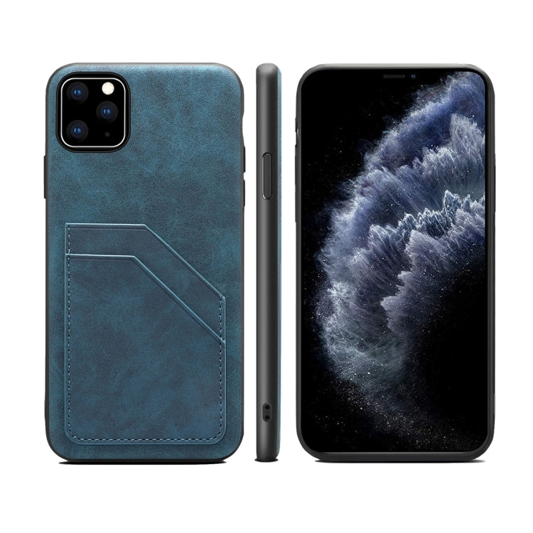 For iPhone 11 Pro Card Slots Full Coverage PU+TPU Phone Case