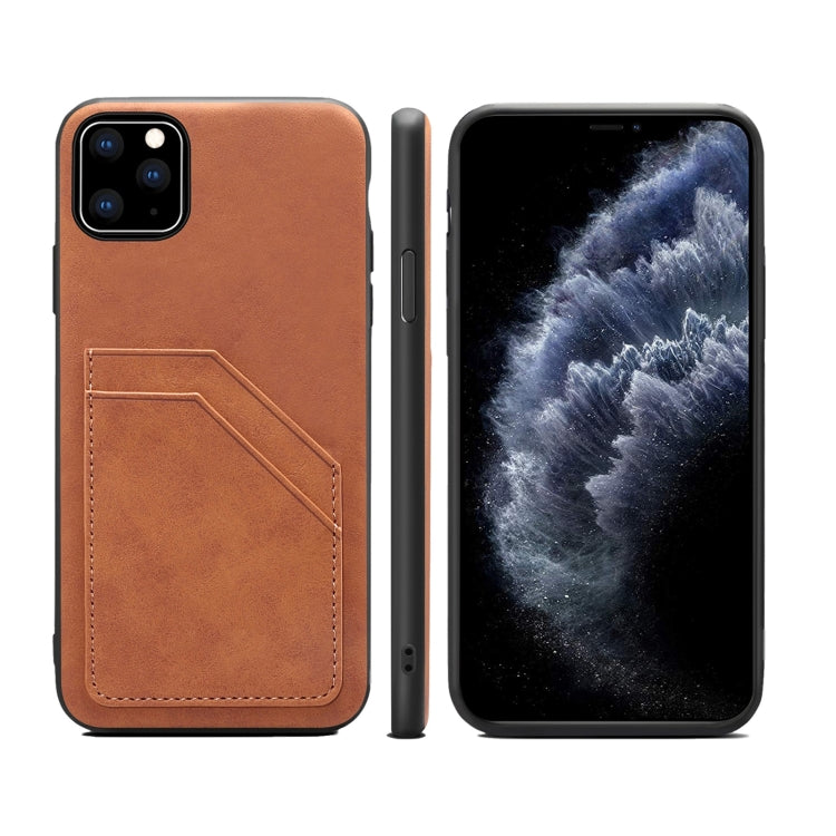 For iPhone 11 Pro Card Slots Full Coverage PU+TPU Phone Case