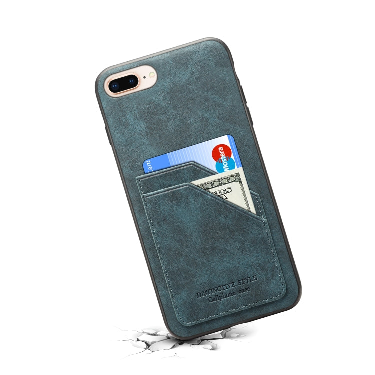 Card Slots Full Coverage PU+TPU Phone Case For iPhone 8 Plus / 7 Plus