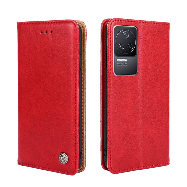 For Xiaomi Redmi K50/K50 Pro Non-Magnetic Retro Texture Leather Phone Case
