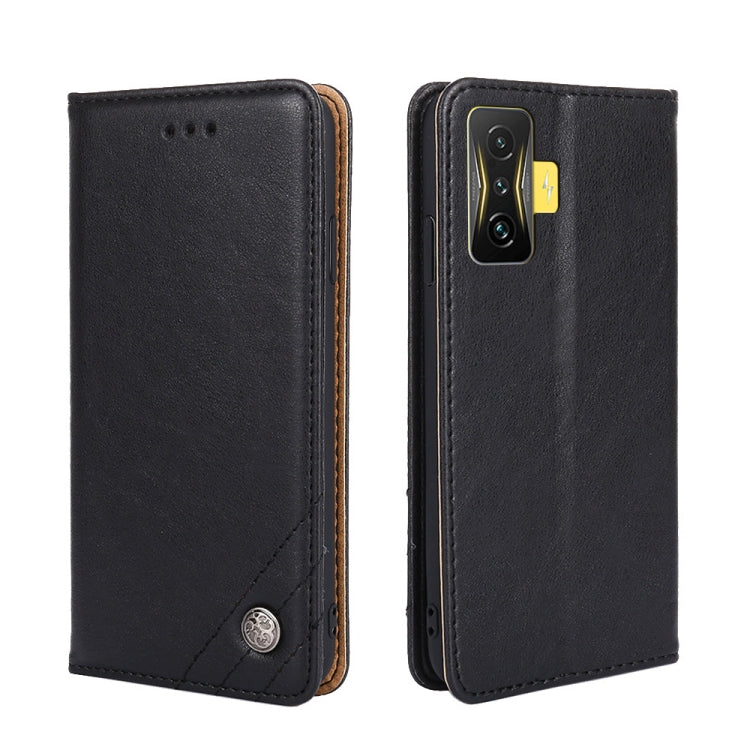 For Xiaomi Redmi K50 Gaming/Poco F4 GT Non-Magnetic Retro Texture Leather Phone Case