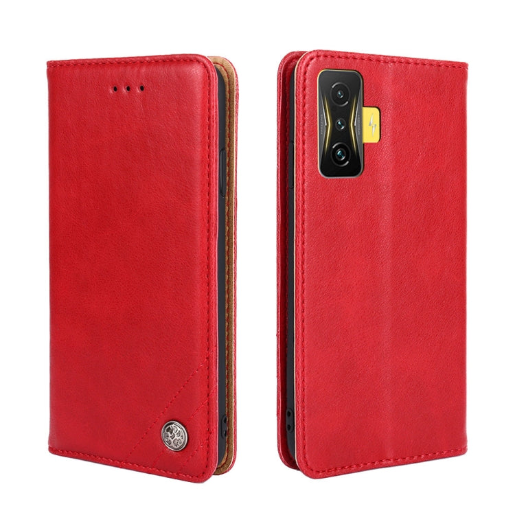 For Xiaomi Redmi K50 Gaming/Poco F4 GT Non-Magnetic Retro Texture Leather Phone Case