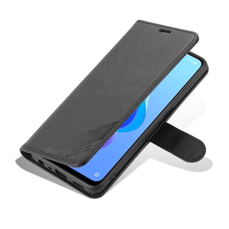 For OPPO A57 5G/Realme Q5i/Realme V23 AZNS Sheepskin Texture Flip Leather Phone Case