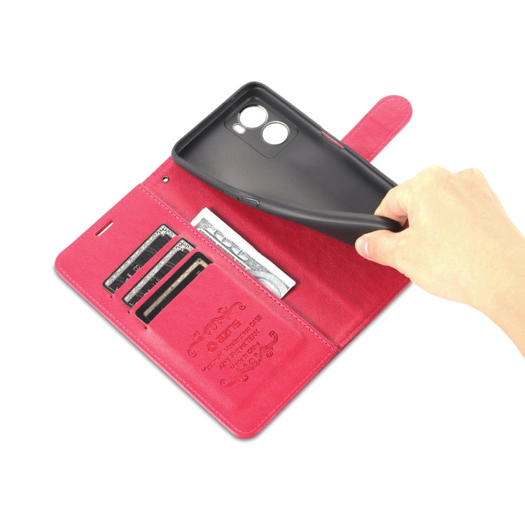 For OPPO A57 5G/Realme Q5i/Realme V23 AZNS Sheepskin Texture Flip Leather Phone Case