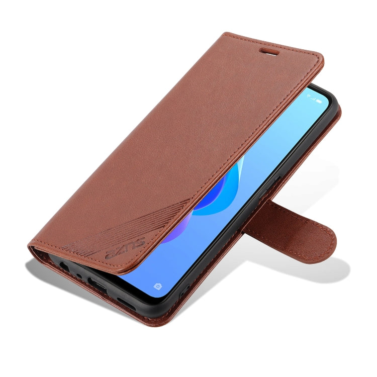 For OPPO A57 5G/Realme Q5i/Realme V23 AZNS Sheepskin Texture Flip Leather Phone Case