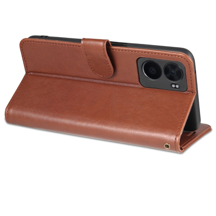 For OPPO A57 5G/Realme Q5i/Realme V23 AZNS Sheepskin Texture Flip Leather Phone Case