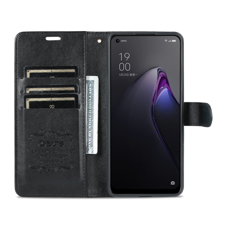 For OPPO Reno8/Reno8 Pro AZNS Sheepskin Texture Flip Leather Phone Case