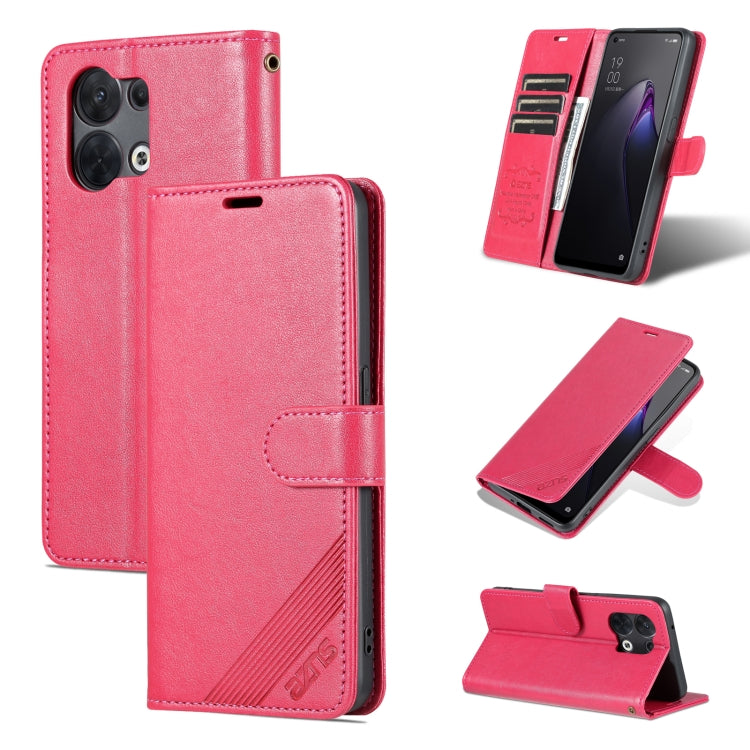 For OPPO Reno8/Reno8 Pro AZNS Sheepskin Texture Flip Leather Phone Case
