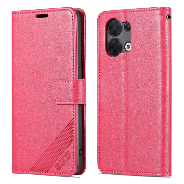 For OPPO Reno8/Reno8 Pro AZNS Sheepskin Texture Flip Leather Phone Case