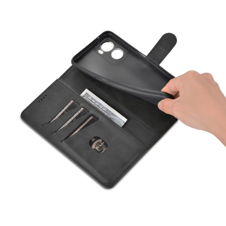 For OPPO A57 5G/Realme Q5i/Realme V23 AZNS Skin Feel Calf Texture Flip Leather Phone Case