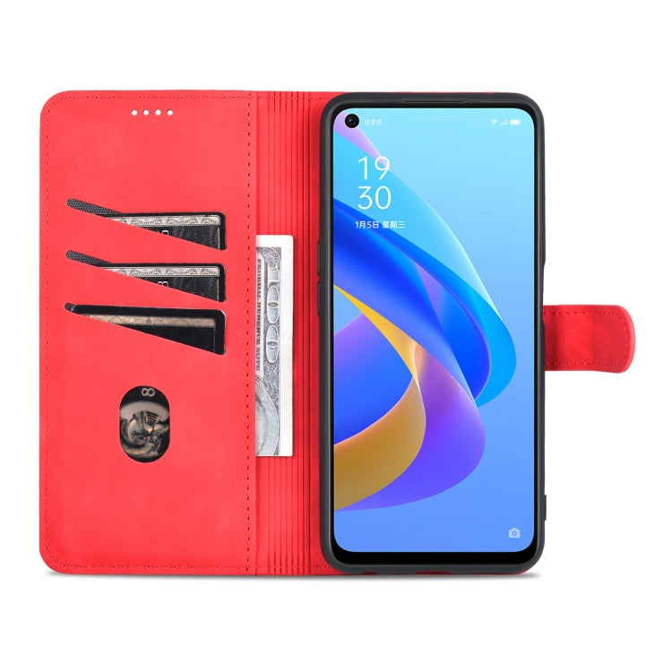 For OPPO A57 5G/Realme Q5i/Realme V23 AZNS Skin Feel Calf Texture Flip Leather Phone Case