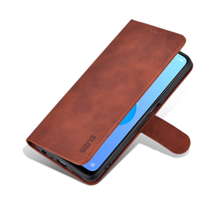 For OPPO A57 5G/Realme Q5i/Realme V23 AZNS Skin Feel Calf Texture Flip Leather Phone Case