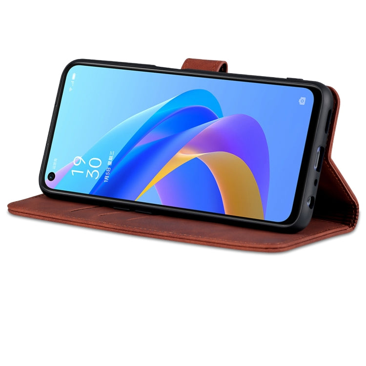 For OPPO A57 5G/Realme Q5i/Realme V23 AZNS Skin Feel Calf Texture Flip Leather Phone Case