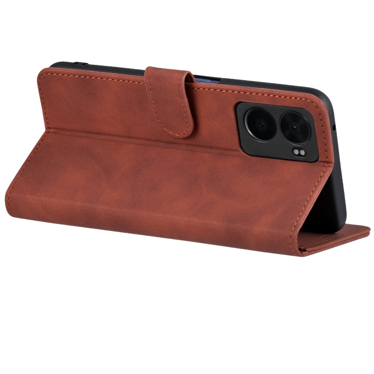 For OPPO A57 5G/Realme Q5i/Realme V23 AZNS Skin Feel Calf Texture Flip Leather Phone Case