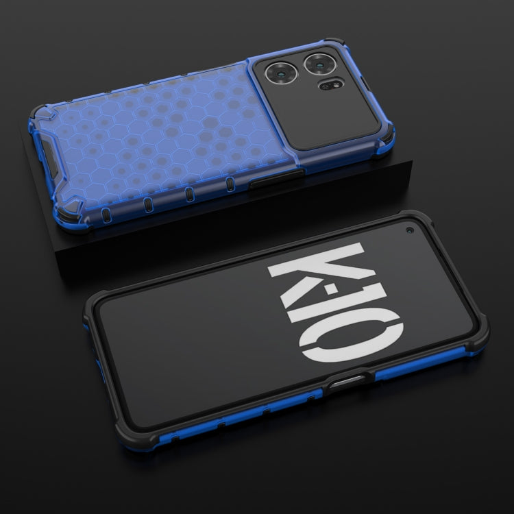 For OPPO K10 5G China Shockproof Honeycomb PC + TPU Phone Case