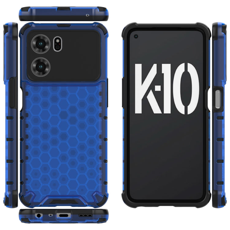 For OPPO K10 5G China Shockproof Honeycomb PC + TPU Phone Case