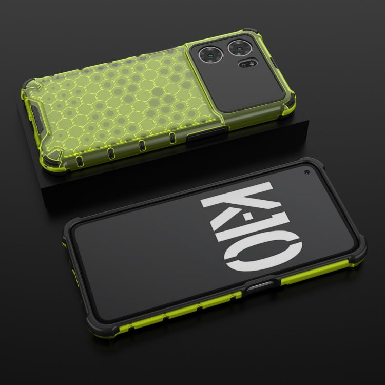 For OPPO K10 5G China Shockproof Honeycomb PC + TPU Phone Case