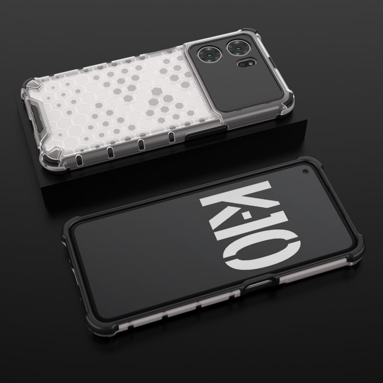 For OPPO K10 5G China Shockproof Honeycomb PC + TPU Phone Case