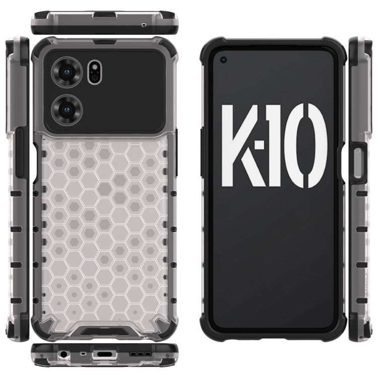 For OPPO K10 5G China Shockproof Honeycomb PC + TPU Phone Case