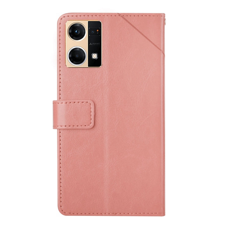 For OPPO Reno7 4G Y Stitching Horizontal Flip Leather Phone Case