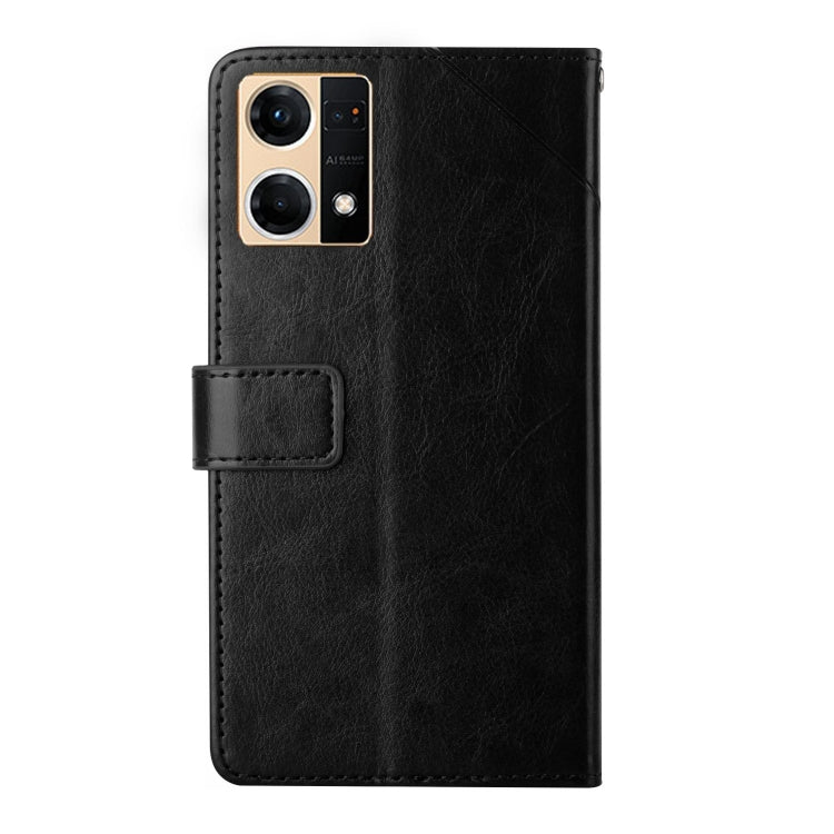 For OPPO Reno7 4G Y Stitching Horizontal Flip Leather Phone Case