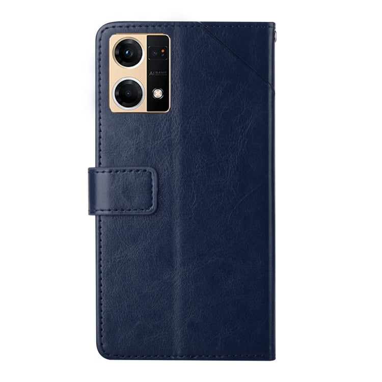 For OPPO Reno7 4G Y Stitching Horizontal Flip Leather Phone Case