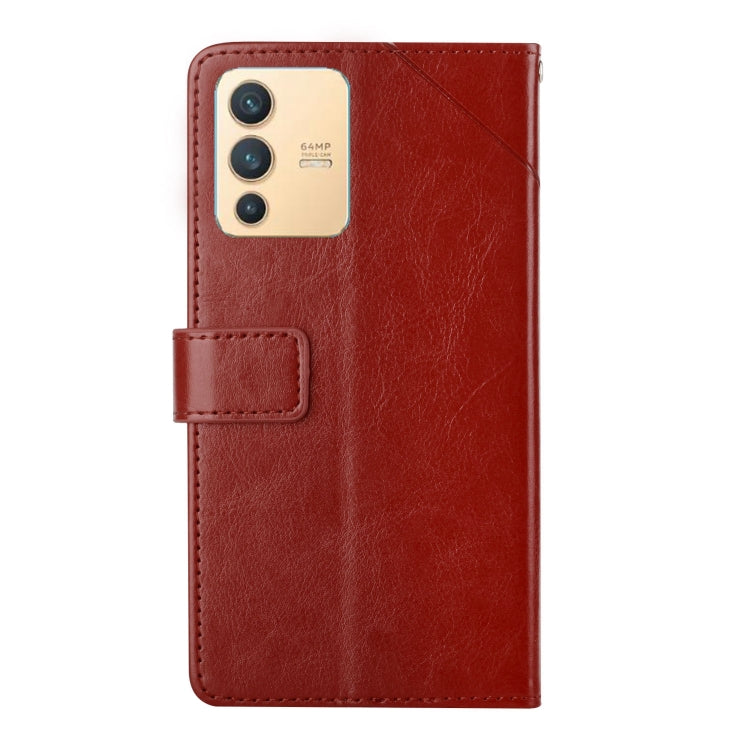 For vivo V23 5G Y Stitching Horizontal Flip Leather Phone Case