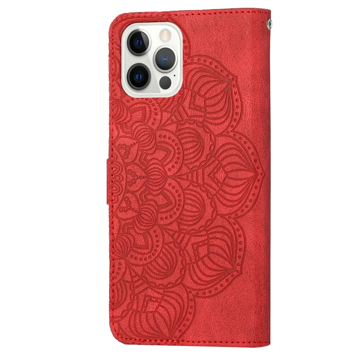 For iPhone 13 Pro Mandala Embossed Flip Leather Phone Case