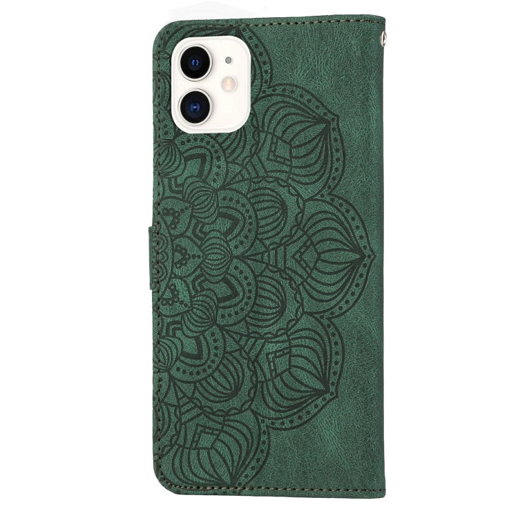 For iPhone 12 mini Mandala Embossed Flip Leather Phone Case