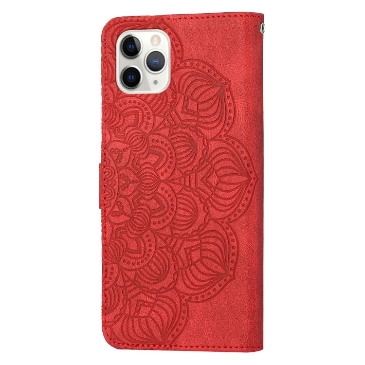 For iPhone 11 Pro Mandala Embossed Flip Leather Phone Case
