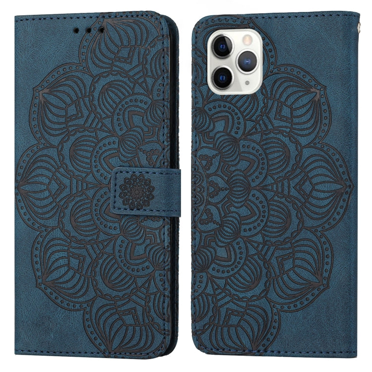For iPhone 11 Pro Mandala Embossed Flip Leather Phone Case
