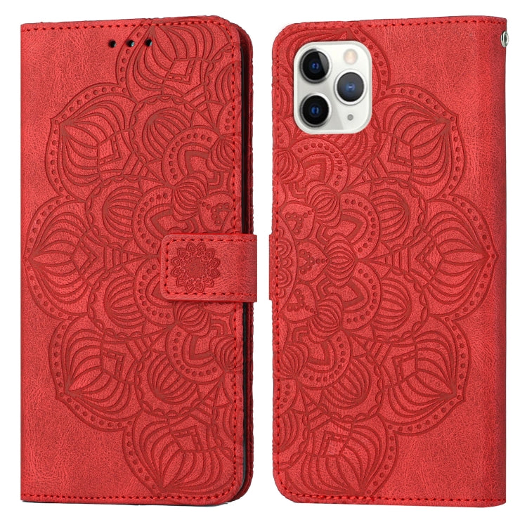 For iPhone 11 Pro Max Mandala Embossed Flip Leather Phone Case