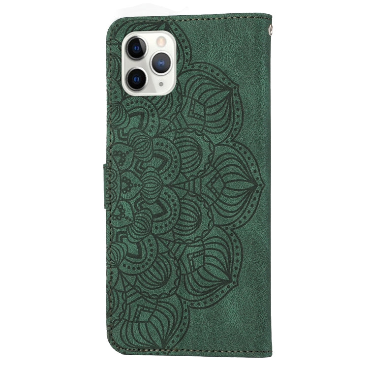 For iPhone 11 Pro Max Mandala Embossed Flip Leather Phone Case
