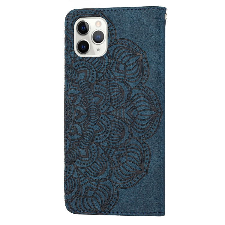 For iPhone 11 Pro Max Mandala Embossed Flip Leather Phone Case