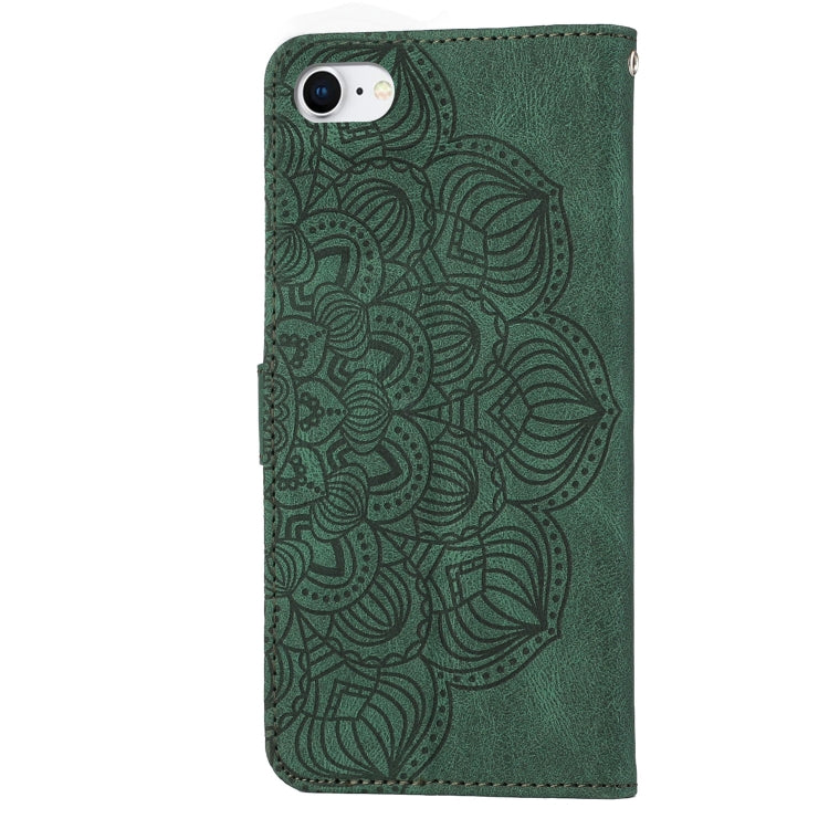 For iPhone SE 2022 / SE 2020 / 8 / 7 Mandala Embossed Flip Leather Phone Case