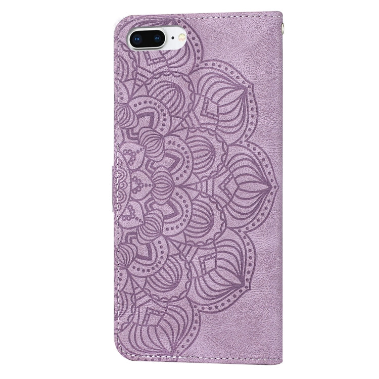 Mandala Embossed Flip Leather Phone Case For iPhone 7 Plus / 8 Plus