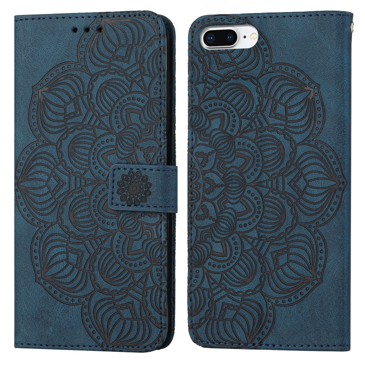 Mandala Embossed Flip Leather Phone Case For iPhone 7 Plus / 8 Plus