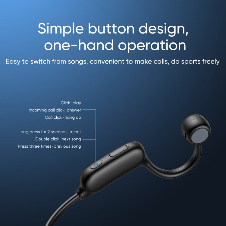 JOYROOM JR-X2 Wireless Bluetooth Air Conduction Earphone(Black)